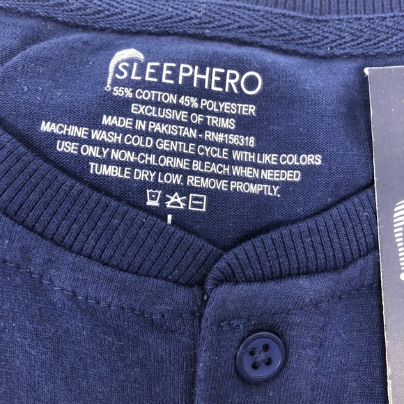 NEW SLEEP HERO Navy Plaid Flannel Lounge Set-Sze L - Picture 8 of 10